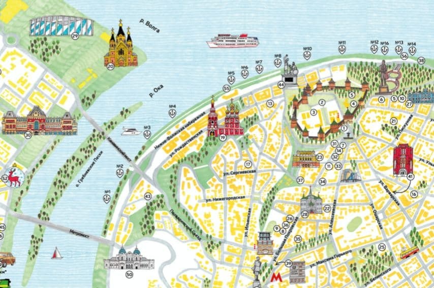 Иллюстрированную карту Нижнего Новгорода подготовят для туристов
