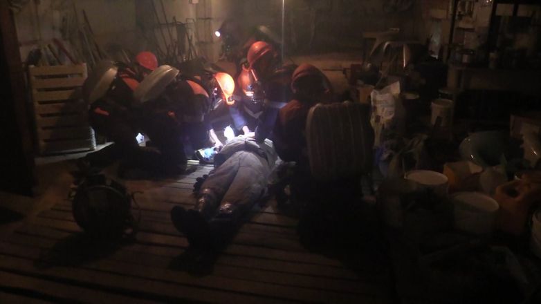 Нижегородские горноспасатели потушили импровизированный пожар в шахте - фото 3