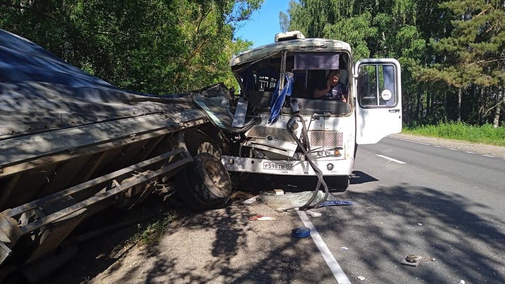 Две женщины получили переломы в ДТП на Бору с участием рейсового автобуса и грузовика - фото 1