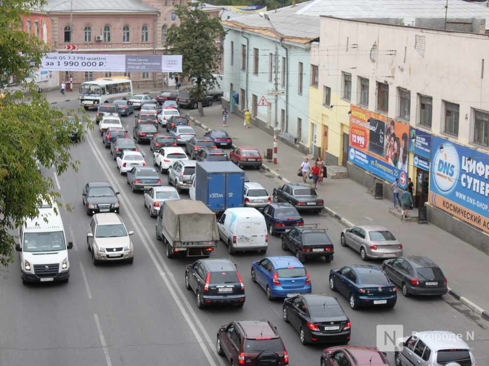 Огромные пробки сковали Нижний Новгород вечером 1 октября 