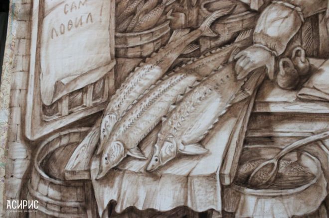 Панно &laquo;Рыбная лавка&raquo; появилось на улице Кожевенной в Нижнем Новгороде - фото 3