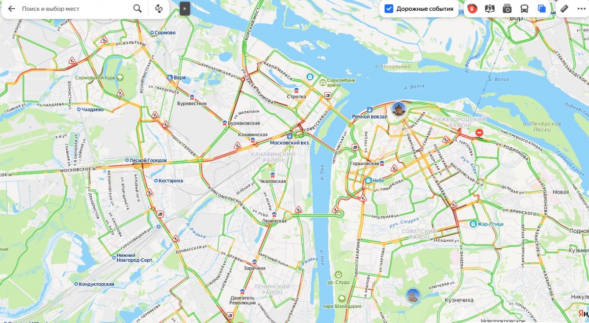 8 баллов: нижегородцы застряли в огромных пробках в пятницу вечером - фото 2